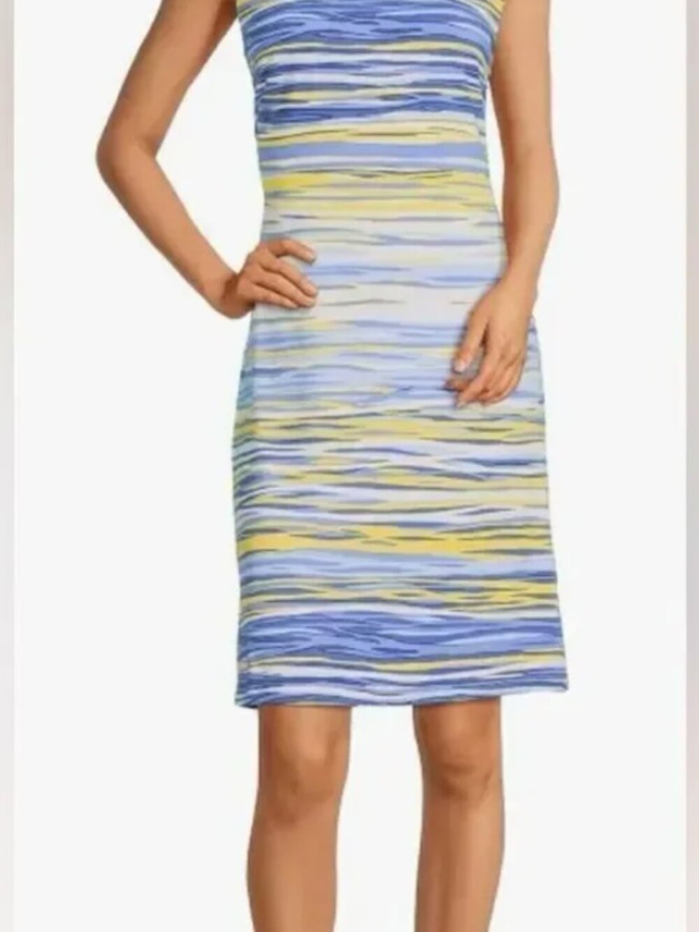 J McLaughlin Sophia Sheath Dress--striped, Catalina Cloth--Size L